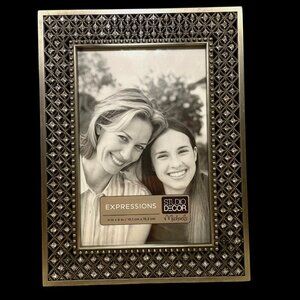 Beaded Bronze Metal Picture Frame By Studio Decor For 4"x6" Photos